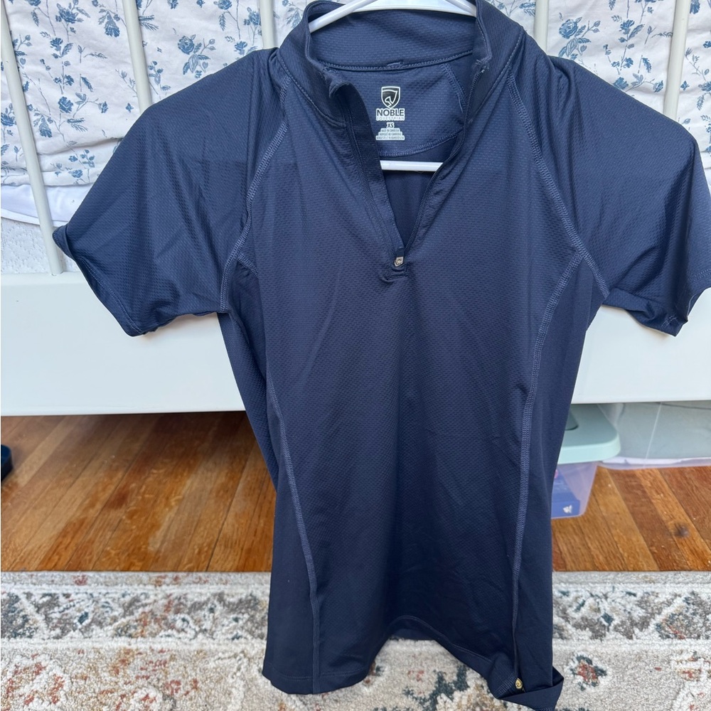 Navy Women's Short Sleeve Top